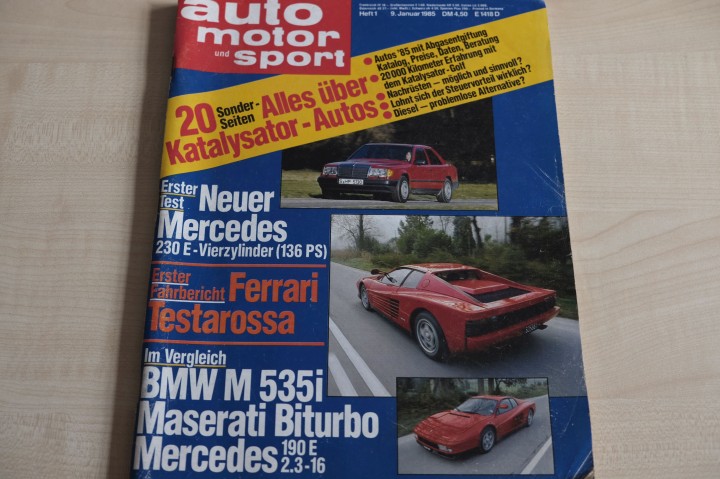 Deckblatt Auto Motor und Sport (01/1985)